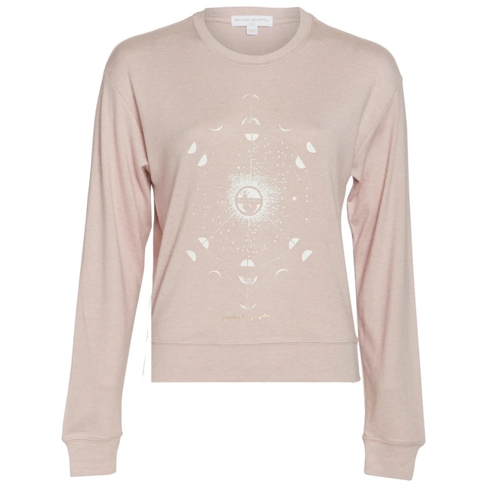 SPIRITUAL GANGSTER Pink Moon Phase Crew Neck Sweatshirt